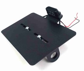 Support lat&eacute;ral de plaque d'immatriculation France pour fixation 13mm
