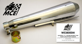 Uitlaat Demper | Megaton | Chroom | Imitatie