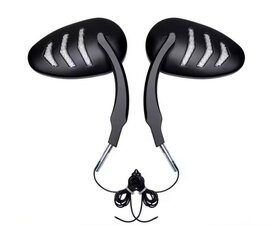 Clubstyle spiegelset met LED richtingaanwijzers zwart