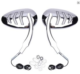 Clubstyle spiegelset met LED richtingaanwijzers verchroomd