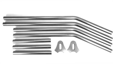 Hardtail Tubes Kit . Raw Steel . 30mm . 25.4mm axle