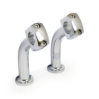 5 INCH DOMED PULLBACK RISERS CHROME