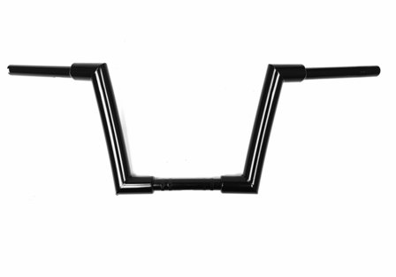 Handlebars Chubby Ape 11 Inch Black for Harley Davidson with 1 inch risers