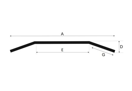 1 inch (25,4mm) Stuur Drag Bar 70cm Zwart voor Harley-Davidson