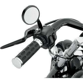 1&quot; Handvatten | Drag Specialties Custom Rubber/Chrome voor Harley Davidson