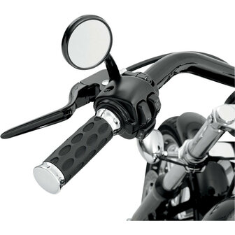 1&quot; Handvatten | Drag Specialties Custom Rubber/Chrome voor Harley Davidson (TBW)