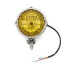 Koplamp | Rond| Aluminium | Geel| 60&#039;s Style