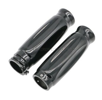 1&quot; Handvatten | WLC | Aluminium/Zwart voor Harley Davidson
