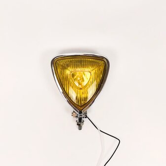 Koplamp | Triangle | Chroom | Geel | 60&#039;s Style