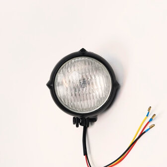 Koplamp | Rond| Zwart| Helder | 60&#039;s Style