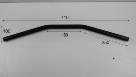 7/8 Inch (22mm) Lenker Universell Drag Bar 70cm Schwarz