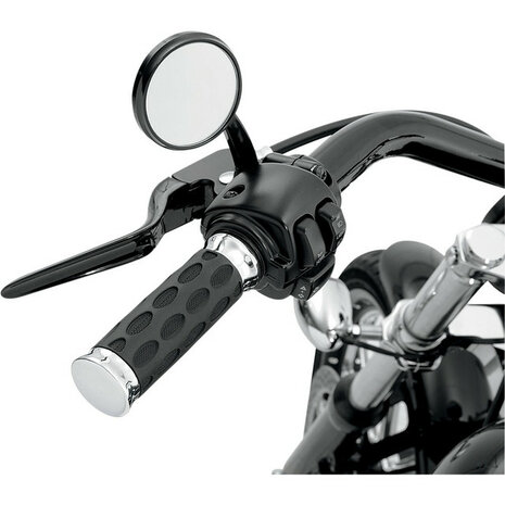 1" Handvatten | Drag Specialties Custom Rubber/Chrome voor Harley Davidson