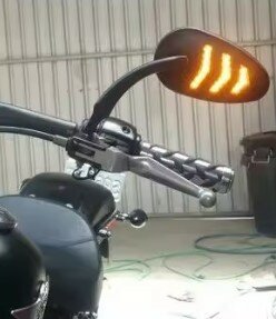 Clubstyle spiegelset met LED richtingaanwijzers verchroomd
