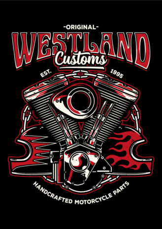 T-shirt | Westland Customs V-Twin