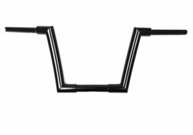 Lenker Chubby Ape 11 Zoll schwarz kompatibel mit Harley Davidson mit 1-1/4 risers