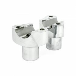 aluminum risers recht, 2" hoog. verchroomd