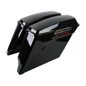 5" down verlengde saddlebag set. zwart 94-13 FLT/Touring