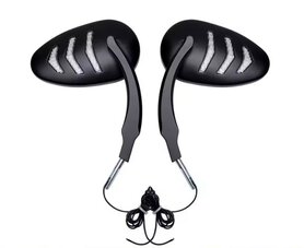 Clubstyle spiegelset met LED richtingaanwijzers zwart