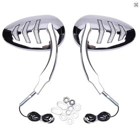 Clubstyle spiegelset met LED richtingaanwijzers verchroomd