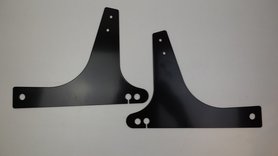 Sissybar Zijplaten compatibel met Harley Davidson Dyna Modellen Zwart