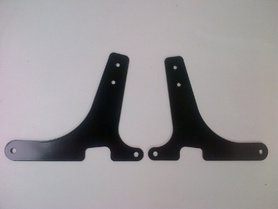 Sissybar Zijplaten compatibel met Harley Davidson Sportster Modellen Zwart