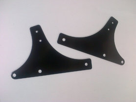 Sissybar Zijplaten kompatibel met Harley Davidson Softail Modellen Zwart