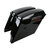 5" down verlengde saddlebag set. zwart 94-13 FLT/Touring